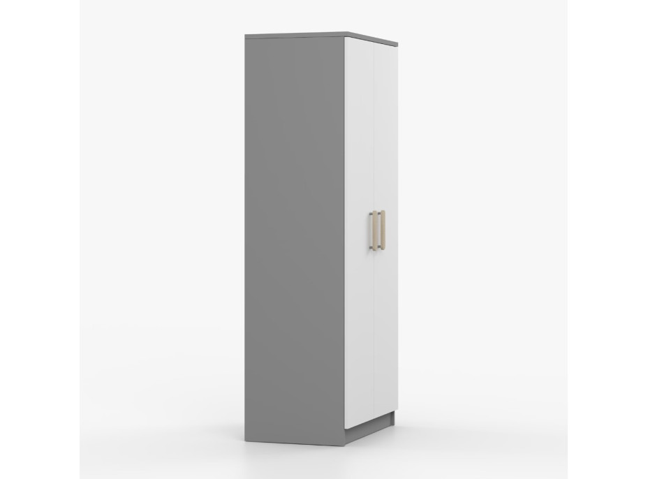 Šatníková skriňa SMYK 80 - šedá/biela (viac variant)