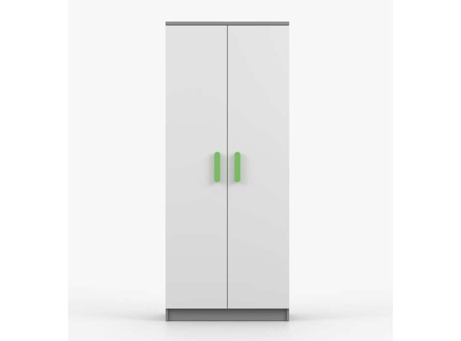 Šatníková skriňa SMYK 80 - šedá/biela (viac variant)