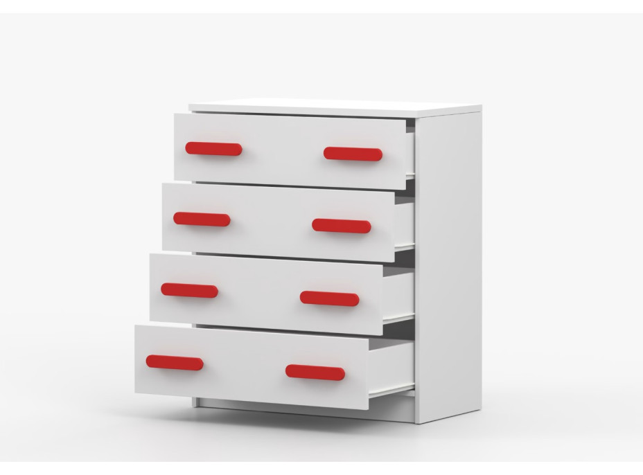 Komoda SCOUT - biela (8 variant)