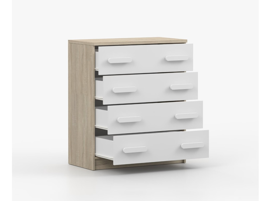 Komoda SCOUT - dub sonoma/biela (8 variant)