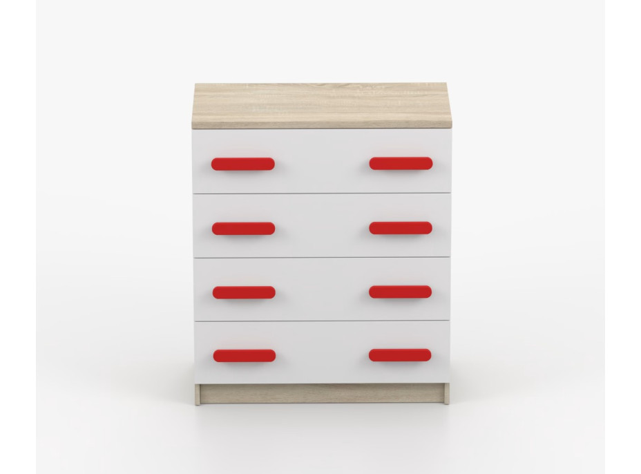 Komoda SCOUT - dub sonoma/biela (8 variant)