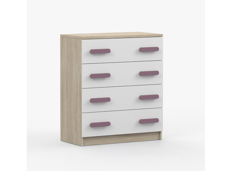 Komoda SCOUT - dub sonoma/biela (8 variant)