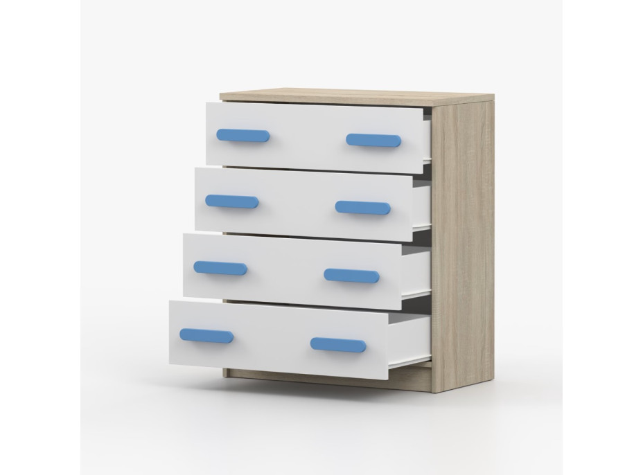 Komoda SCOUT - dub sonoma/biela (8 variant)