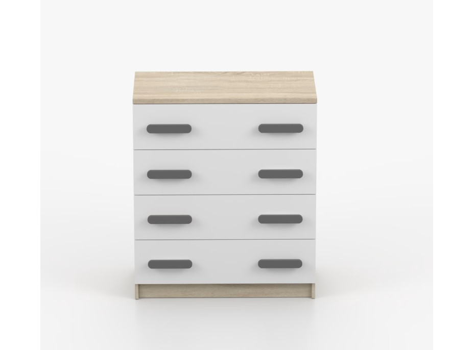 Komoda SCOUT - dub sonoma/biela (8 variant)