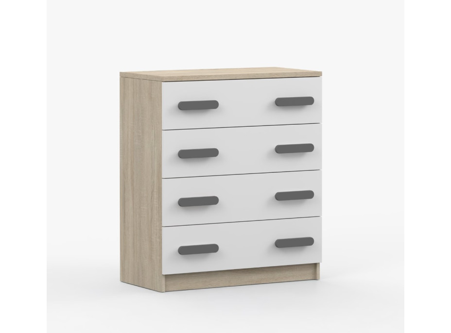 Komoda SCOUT - dub sonoma/biela (8 variant)