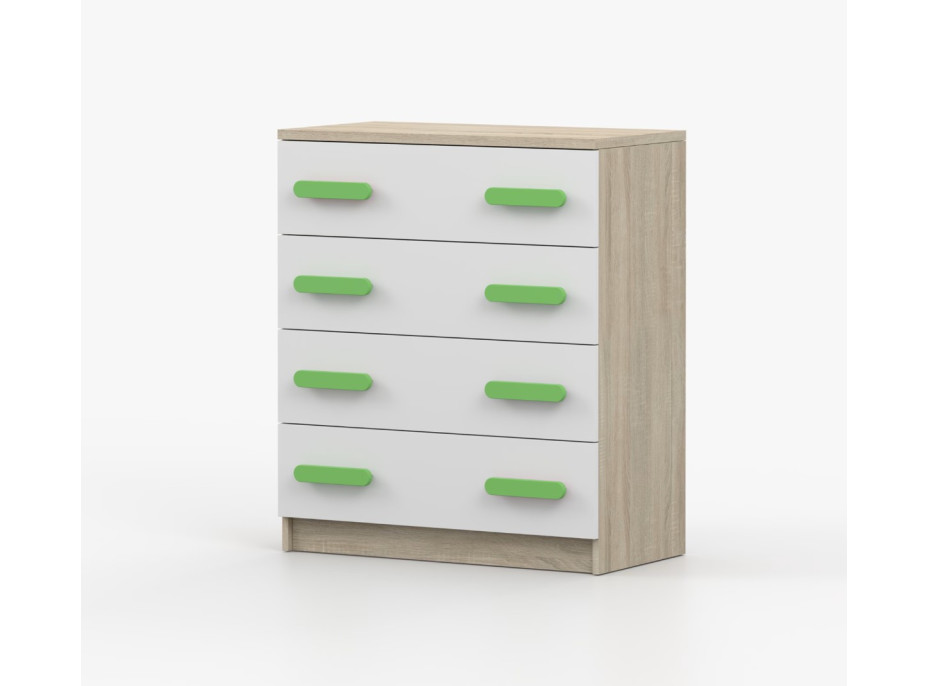 Komoda SCOUT - dub sonoma/biela (8 variant)