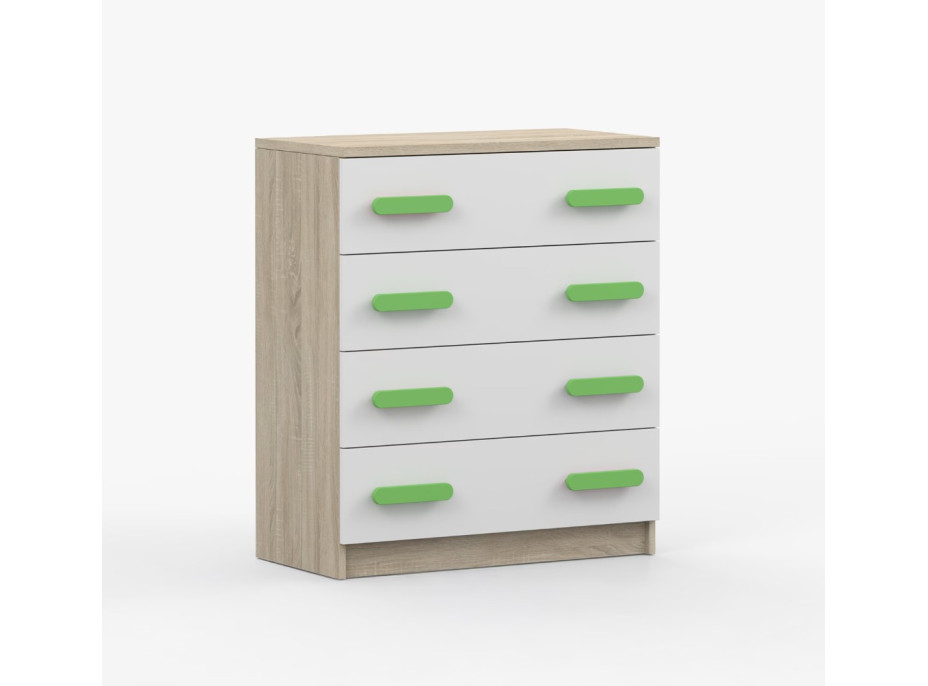 Komoda SCOUT - dub sonoma/biela (8 variant)