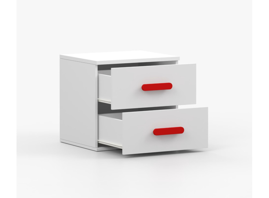 Nočný stolík SCOUT - biely (8 variant)