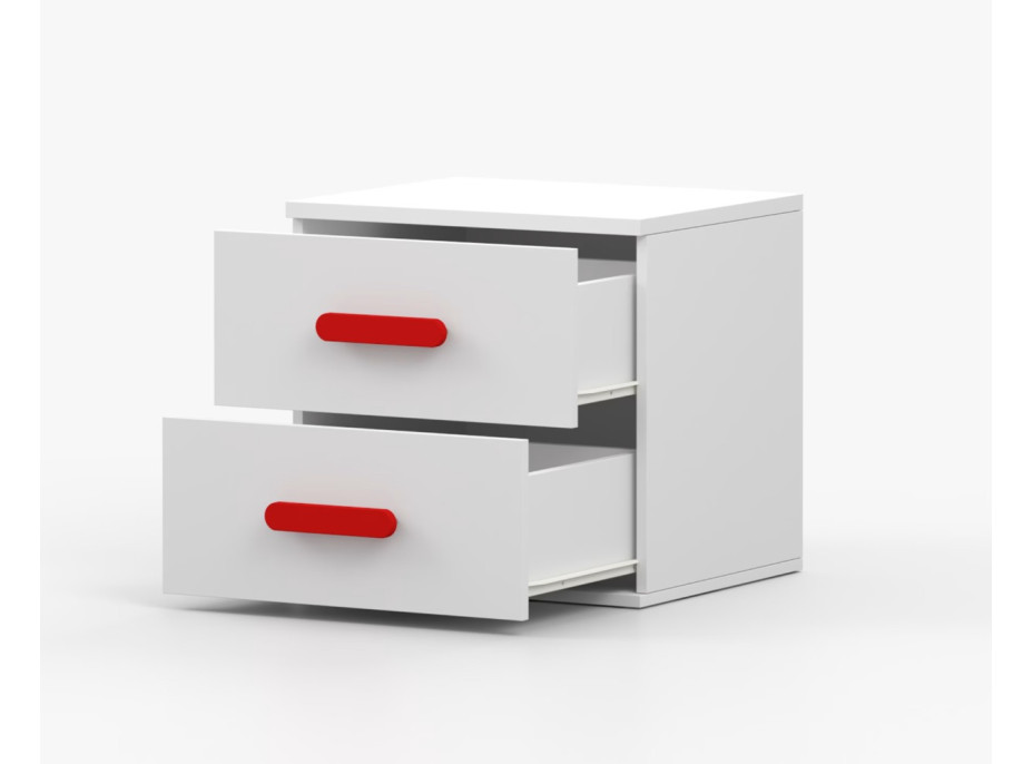 Nočný stolík SCOUT - biely (8 variant)