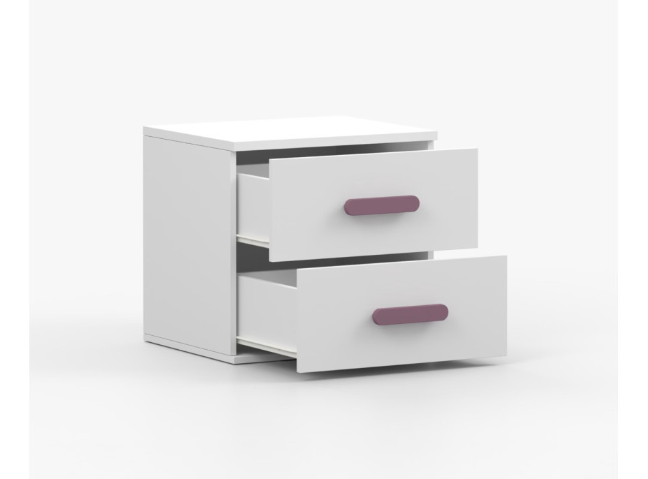 Nočný stolík SCOUT - biely (8 variant)