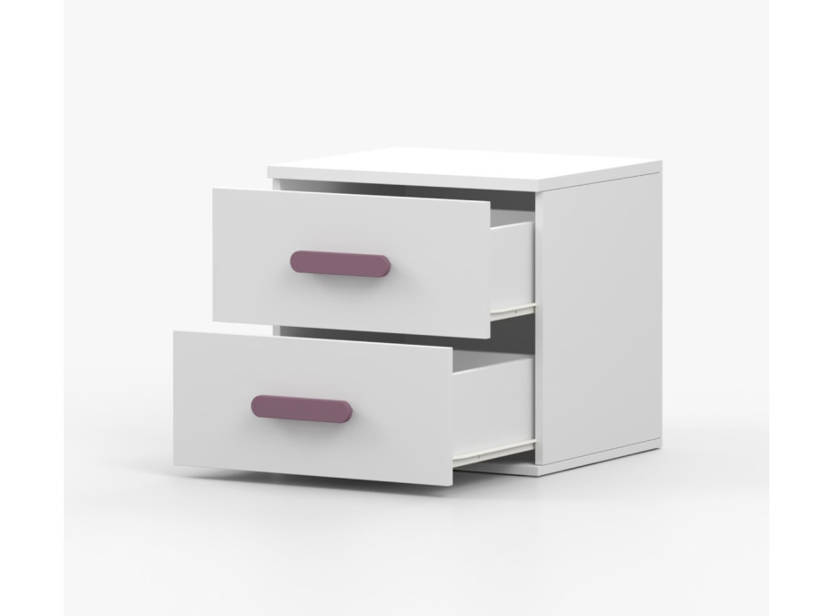 Nočný stolík SCOUT - biely (8 variant)