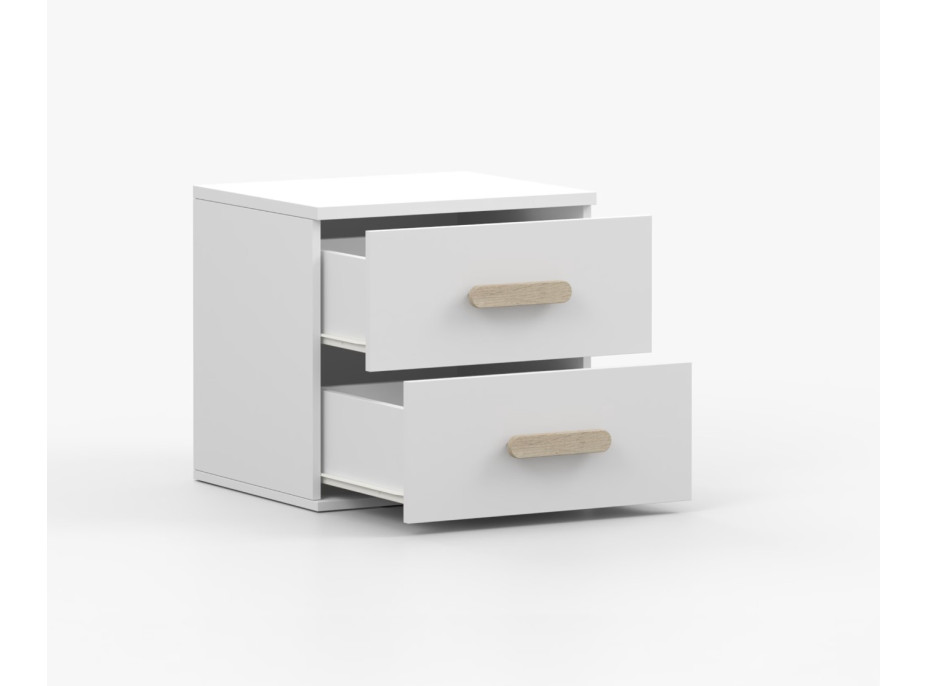 Nočný stolík SCOUT - biely (8 variant)