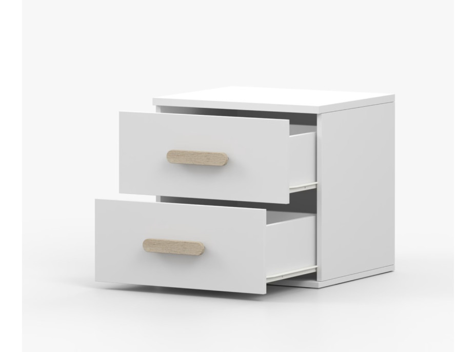 Nočný stolík SCOUT - biely (8 variant)