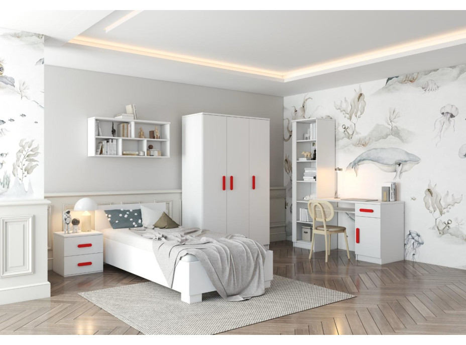 Šatní skříň SCOUT 2 - bílá (8 variant)