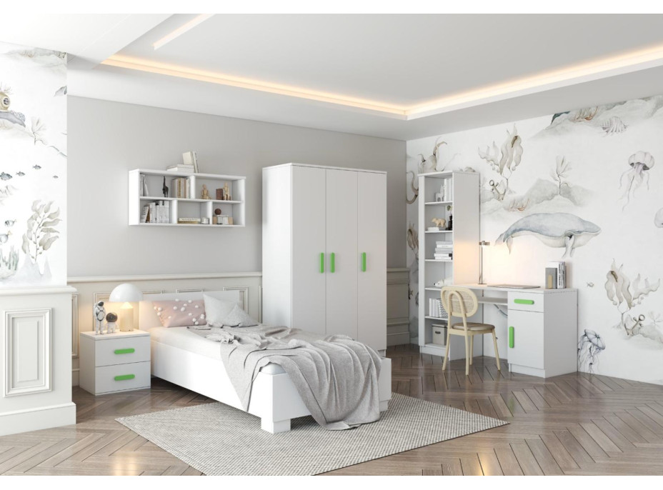 Šatní skříň SCOUT 2 - bílá (8 variant)