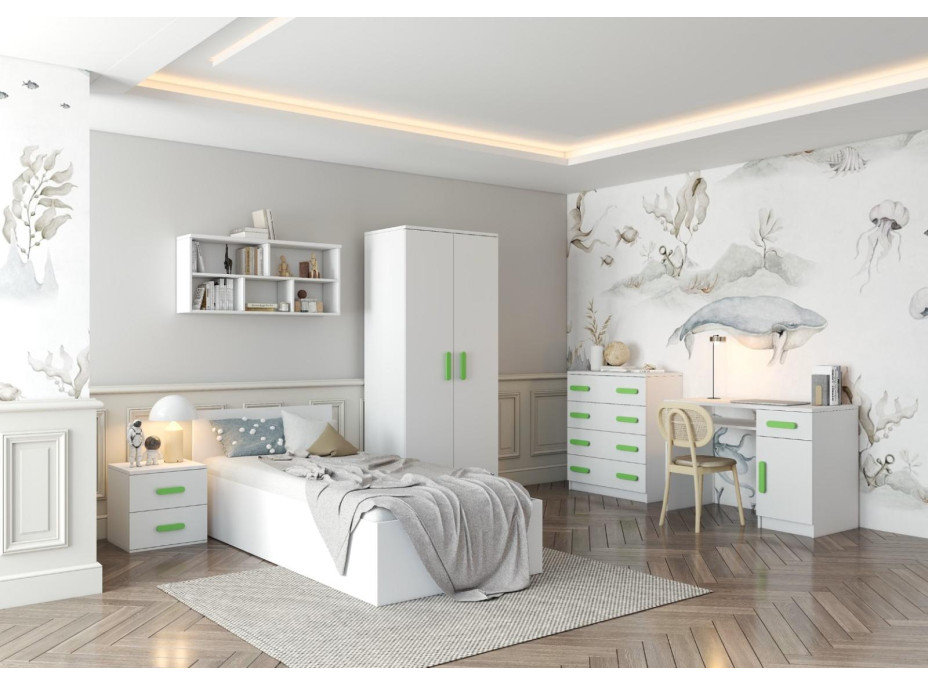 Šatníková skriňa SCOUT - biela (8 variant)