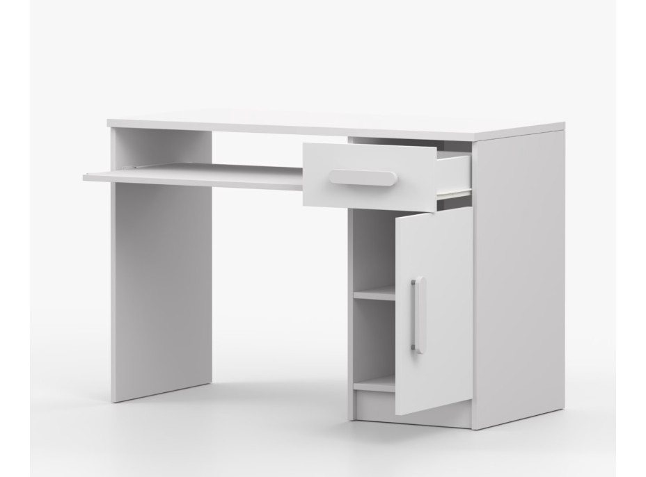 Písací stôl SCOUT - biely (8 variant)