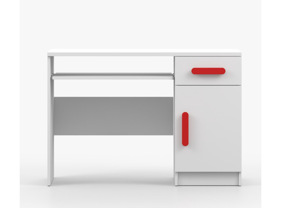 Písací stôl SCOUT - biely (8 variant)