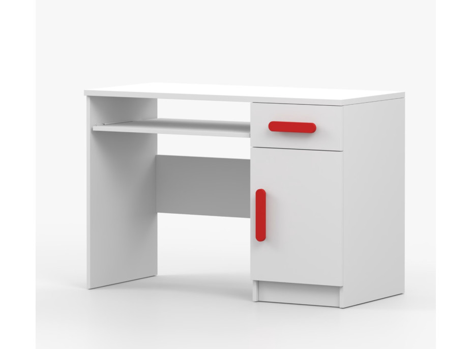 Písací stôl SCOUT - biely (8 variant)