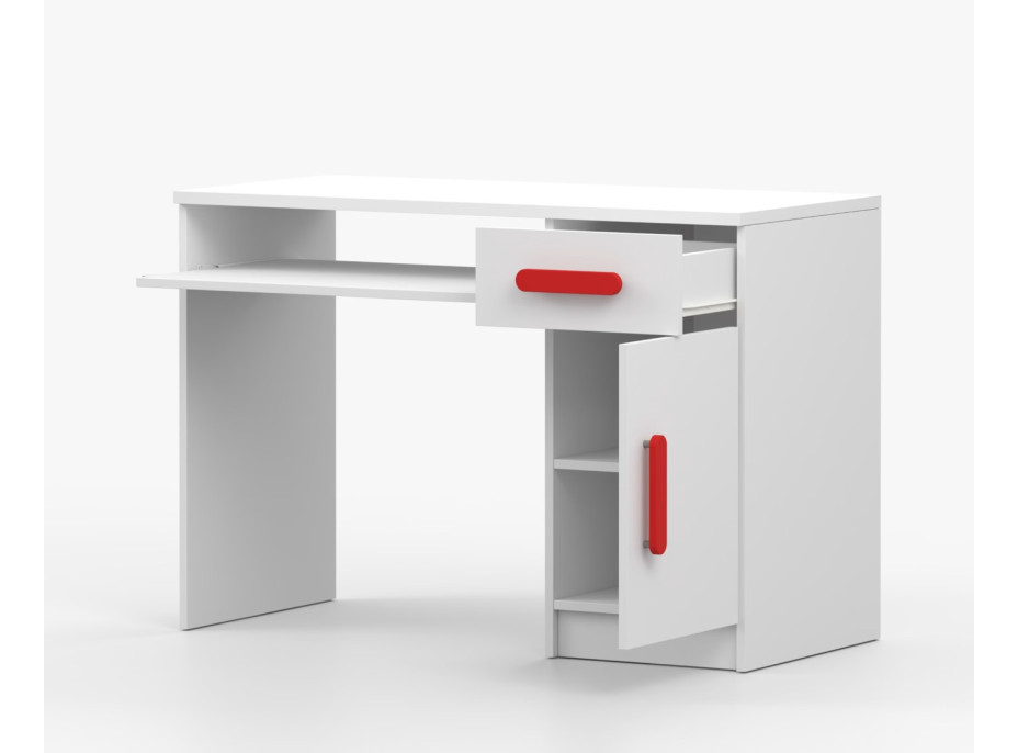Písací stôl SCOUT - biely (8 variant)