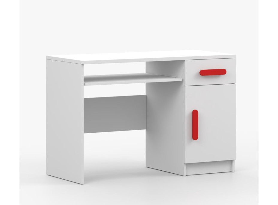 Písací stôl SCOUT - biely (8 variant)