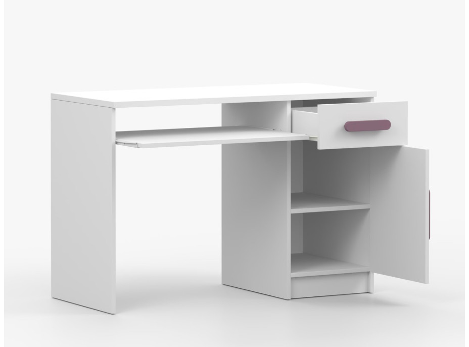 Písací stôl SCOUT - biely (8 variant)