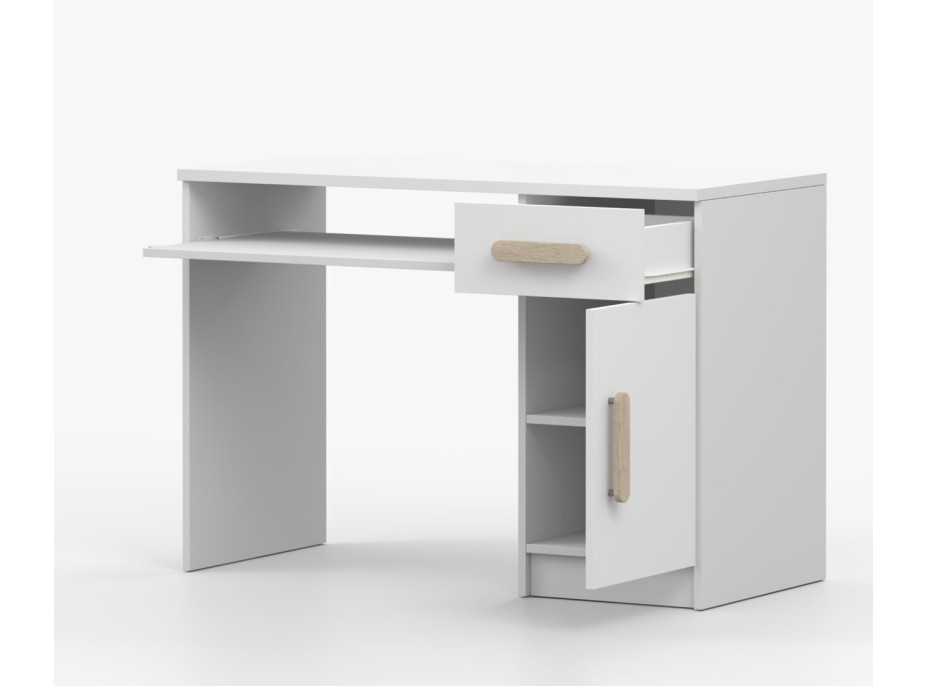 Písací stôl SCOUT - biely (8 variant)