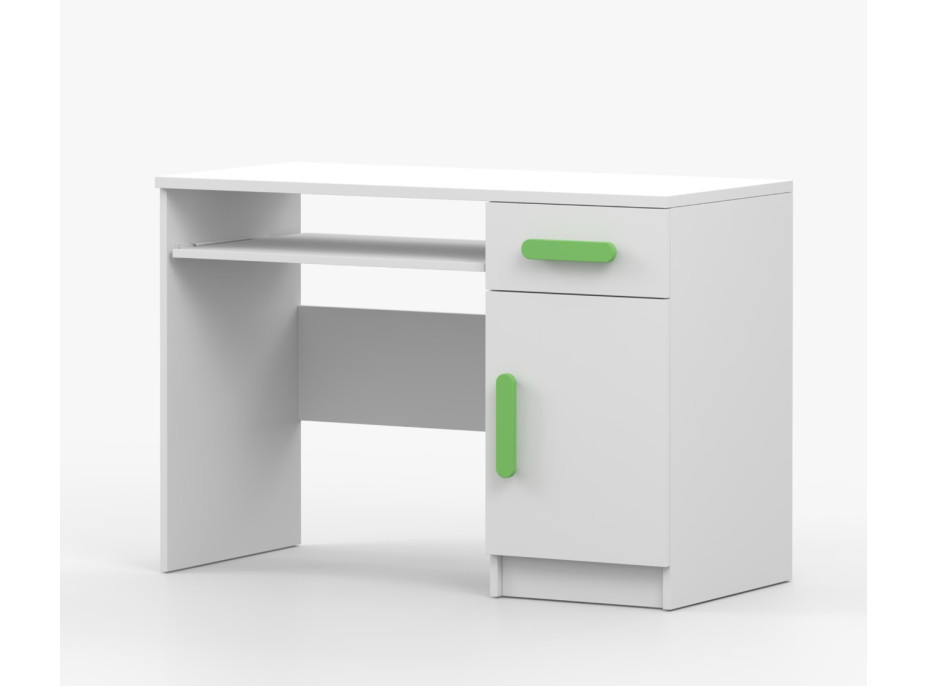 Písací stôl SCOUT - biely (8 variant)