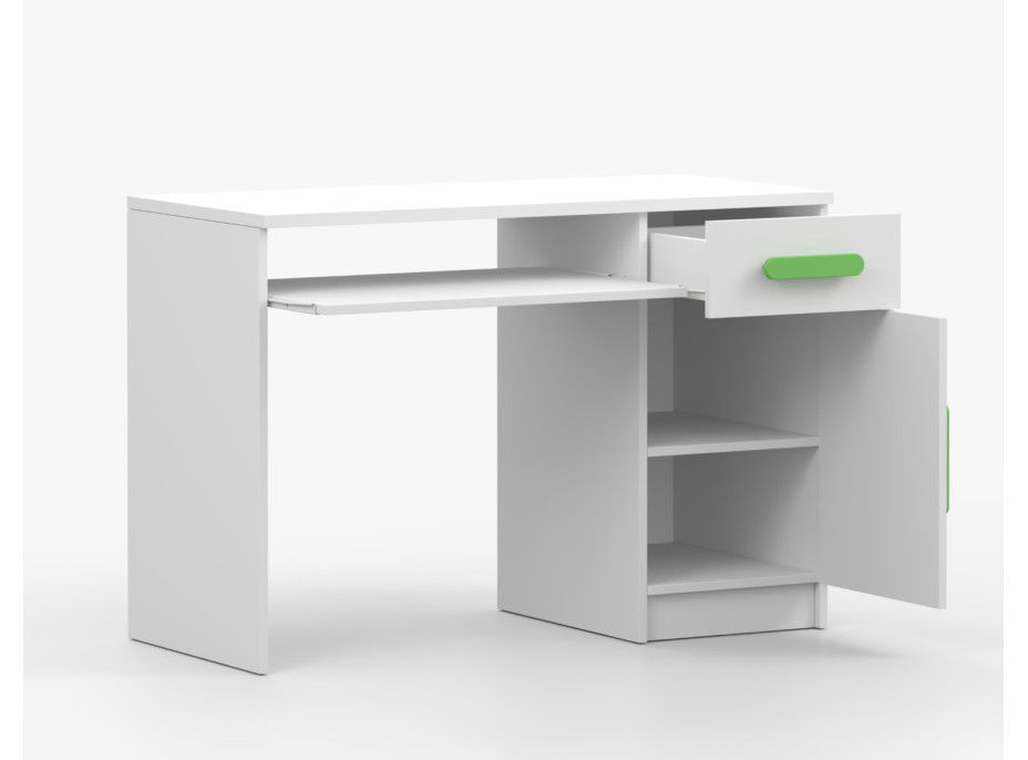 Písací stôl SCOUT - biely (8 variant)