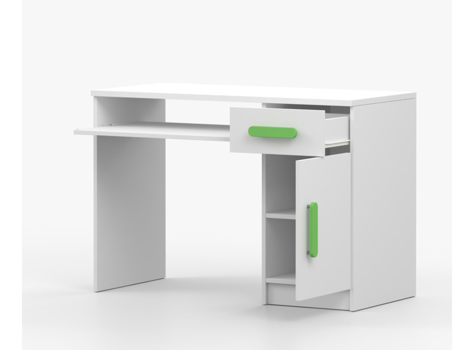Písací stôl SCOUT - biely (8 variant)
