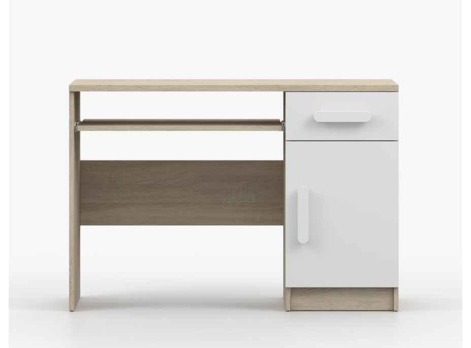 Písací stôl SCOUT - dub sonoma/biely (8 variant)