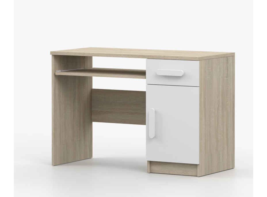 Písací stôl SCOUT - dub sonoma/biely (8 variant)