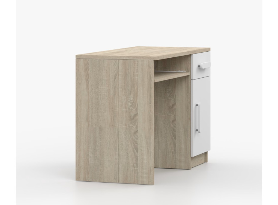 Písací stôl SCOUT - dub sonoma/biely (8 variant)
