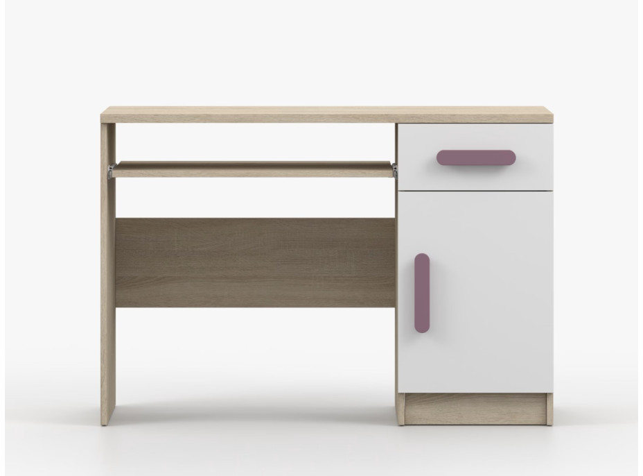 Písací stôl SCOUT - dub sonoma/biely (8 variant)