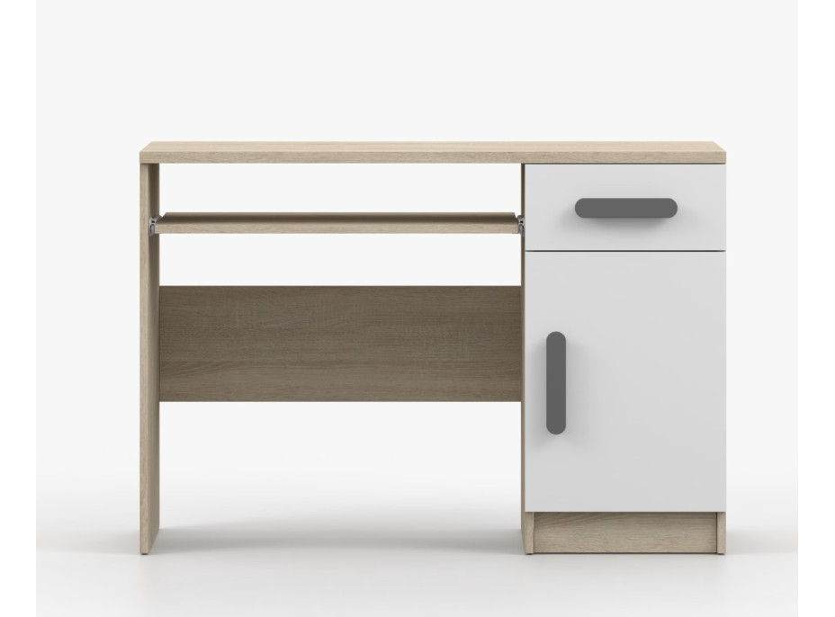 Písací stôl SCOUT - dub sonoma/biely (8 variant)