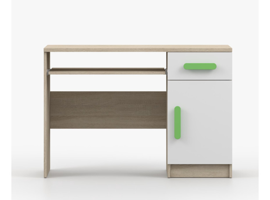Písací stôl SCOUT - dub sonoma/biely (8 variant)