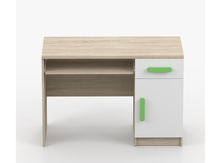 Písací stôl SCOUT - dub sonoma/biely (8 variant)