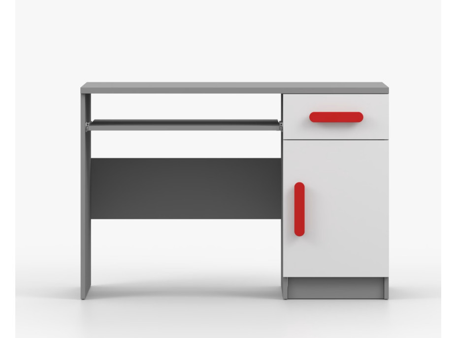 Písací stôl SCOUT - šedý/biely (8 variant)