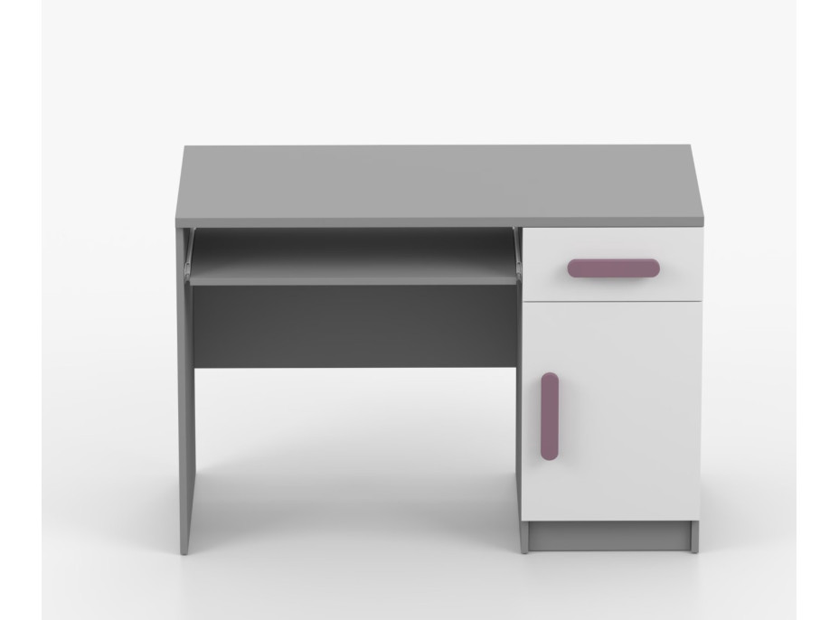 Písací stôl SCOUT - šedý/biely (8 variant)