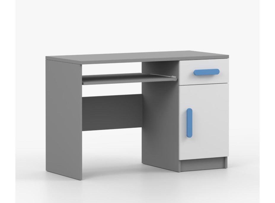 Písací stôl SCOUT - šedý/biely (8 variant)