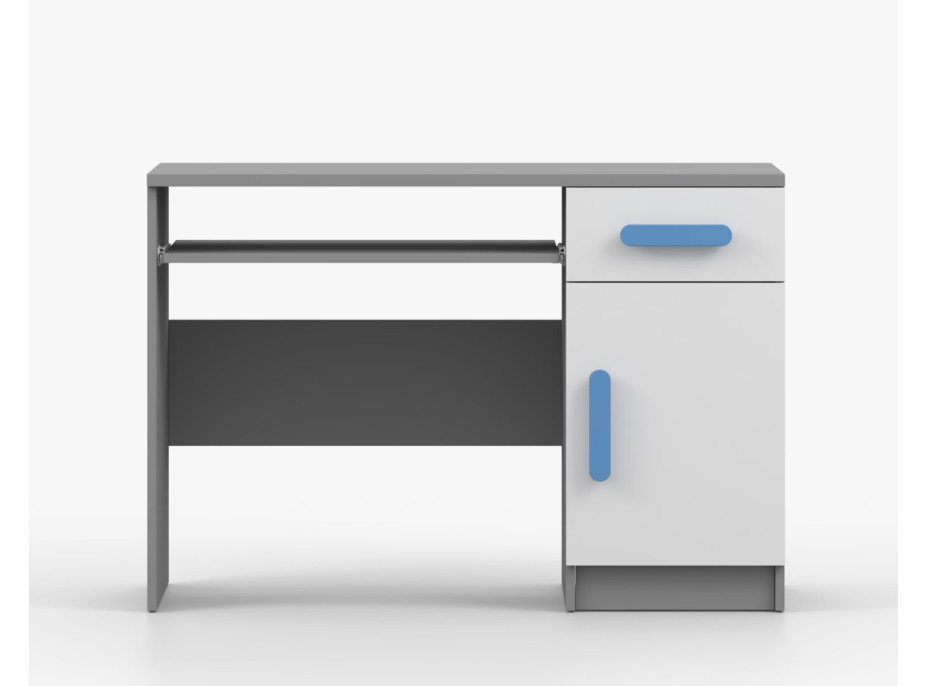 Písací stôl SCOUT - šedý/biely (8 variant)