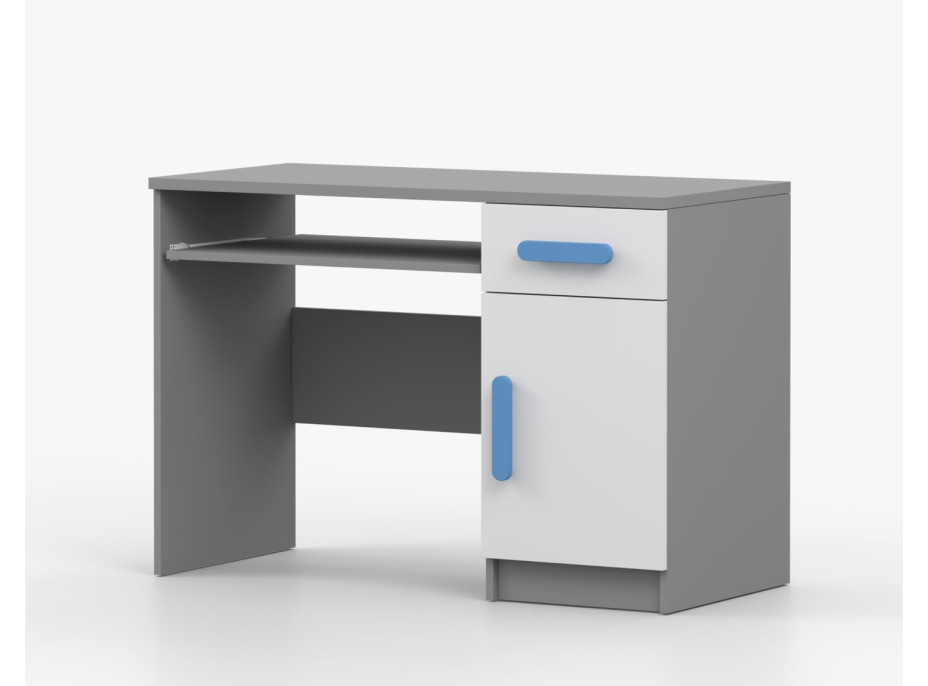 Písací stôl SCOUT - šedý/biely (8 variant)