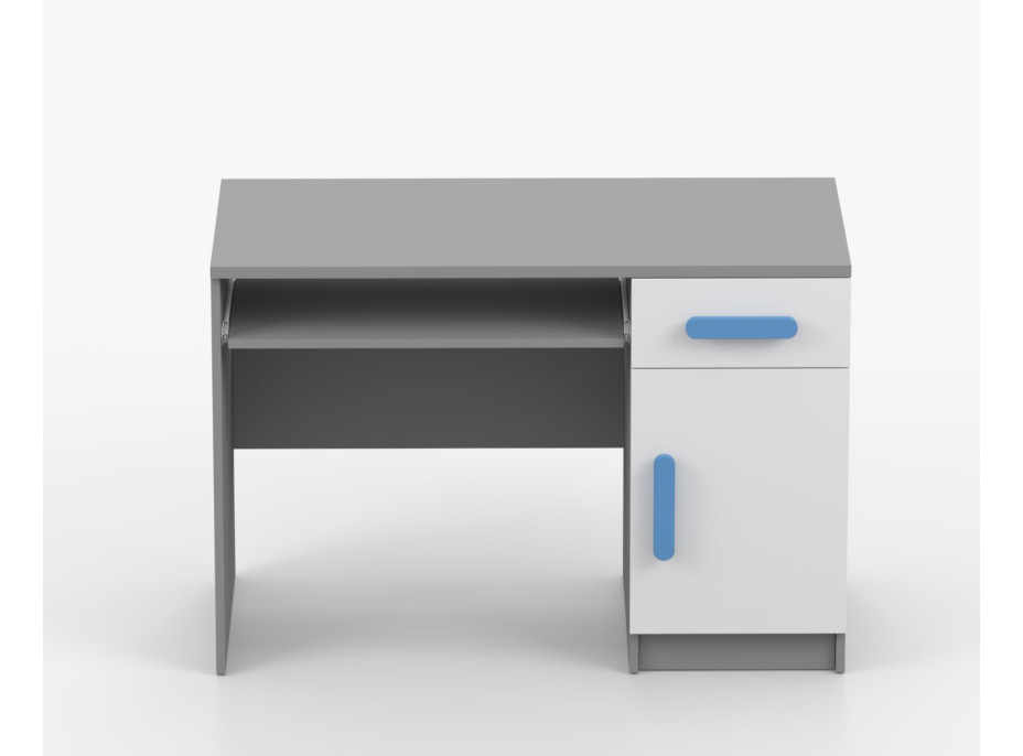 Písací stôl SCOUT - šedý/biely (8 variant)