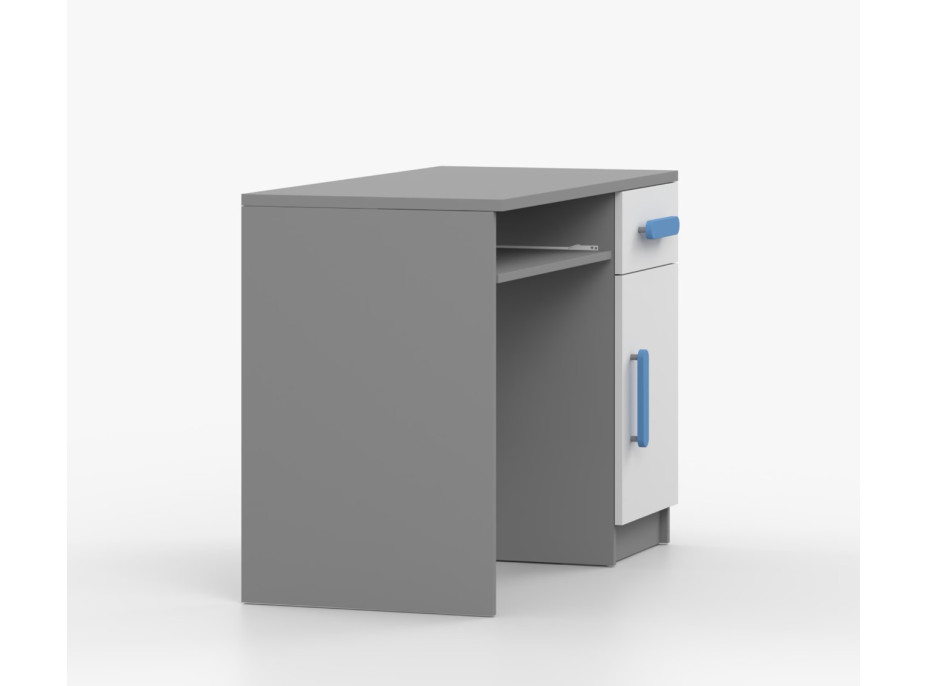 Písací stôl SCOUT - šedý/biely (8 variant)