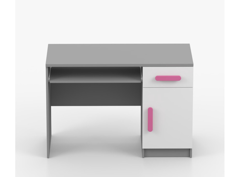 Písací stôl SCOUT - šedý/biely (viac variant)