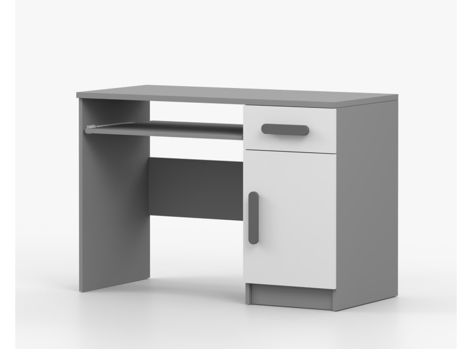 Písací stôl SCOUT - šedý/biely (8 variant)