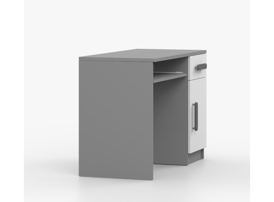 Písací stôl SCOUT - šedý/biely (8 variant)