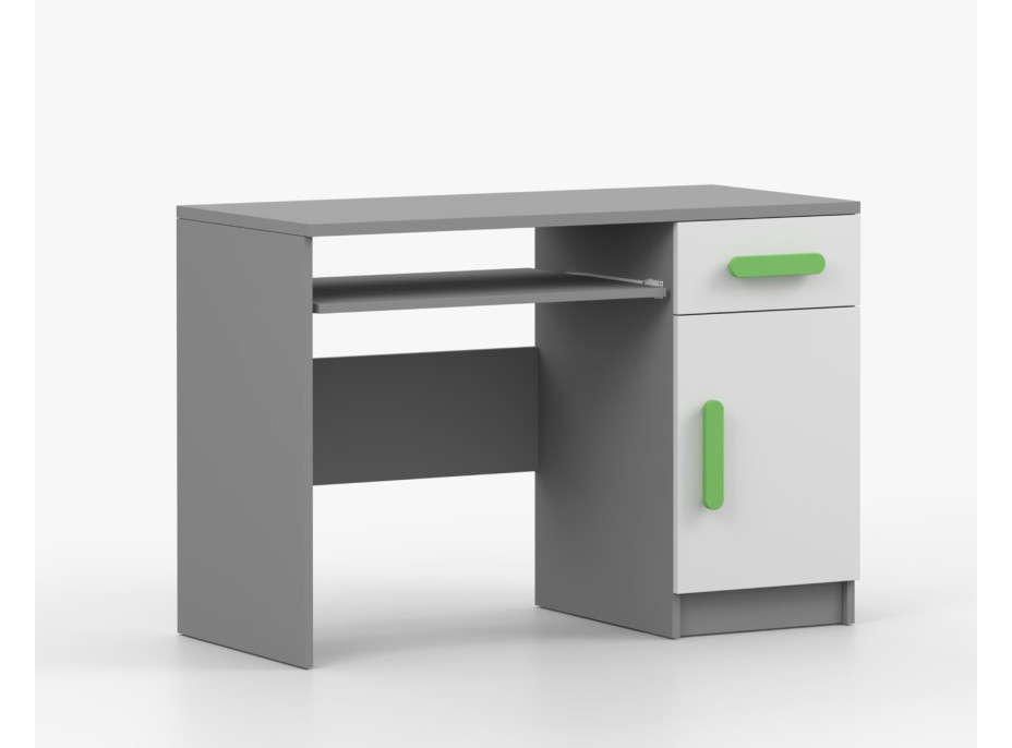 Písací stôl SCOUT - šedý/biely (8 variant)