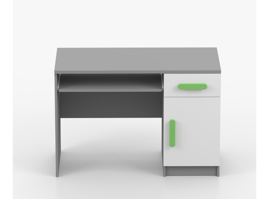 Písací stôl SCOUT - šedý/biely (8 variant)