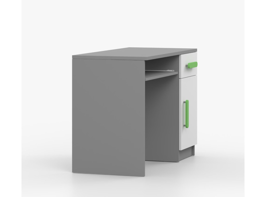 Písací stôl SCOUT - šedý/biely (8 variant)